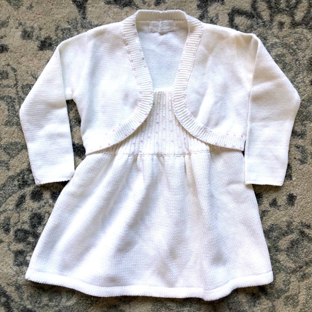 12-18 month knit and sequin dress and sweater